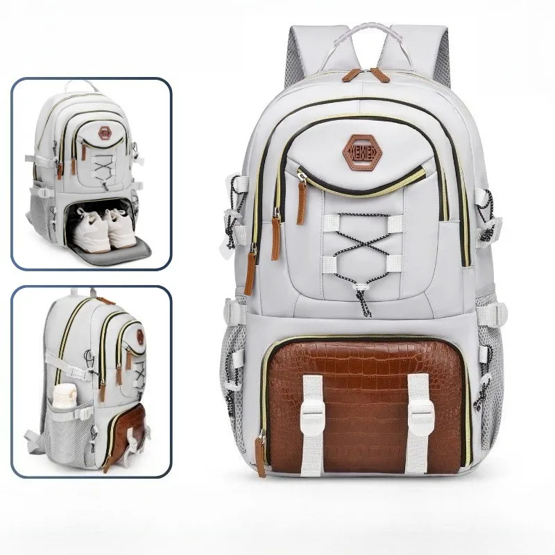 

Large Capacity Backpack Lightweight Multifunctional Student School Bag Premium Travel Hiking Bag Oxford Cloth