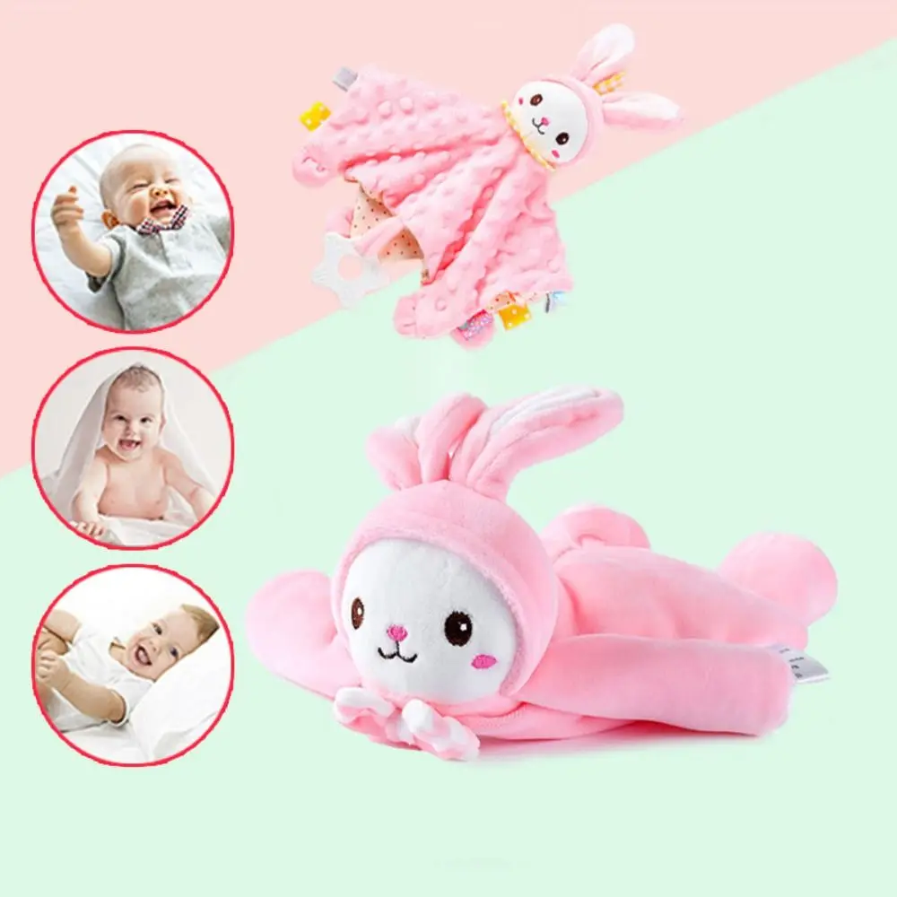 

Comforter Baby Security Soothing Towel Snuggle Toy Stuffed Animal Newborn Saliva Towel Rabbit Adorable Soothing Doll Towel