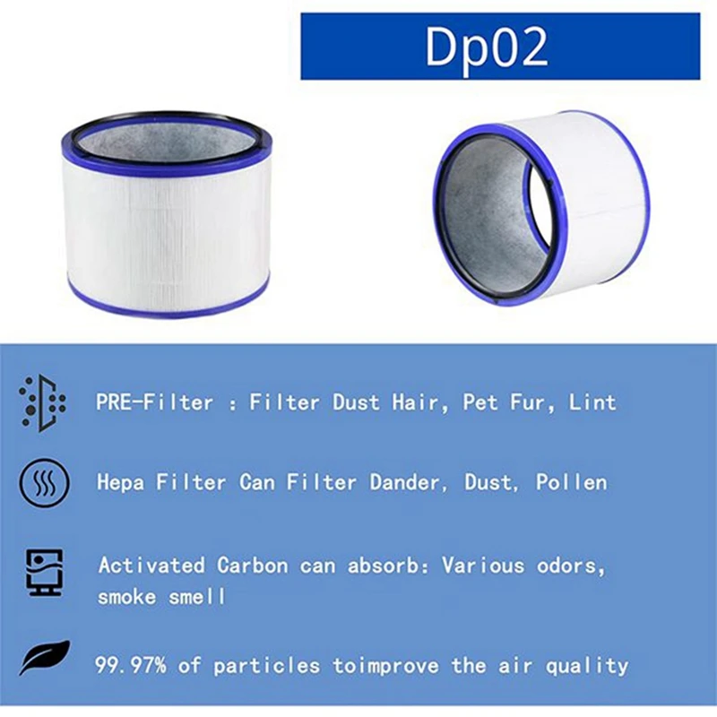 Replacement Filter For Dyson HP00 HP01 HP02 HP03 DP01 DP02 DP03 HEPA Filter Part 968125-03 For Dyson Hot Cold Link Fans