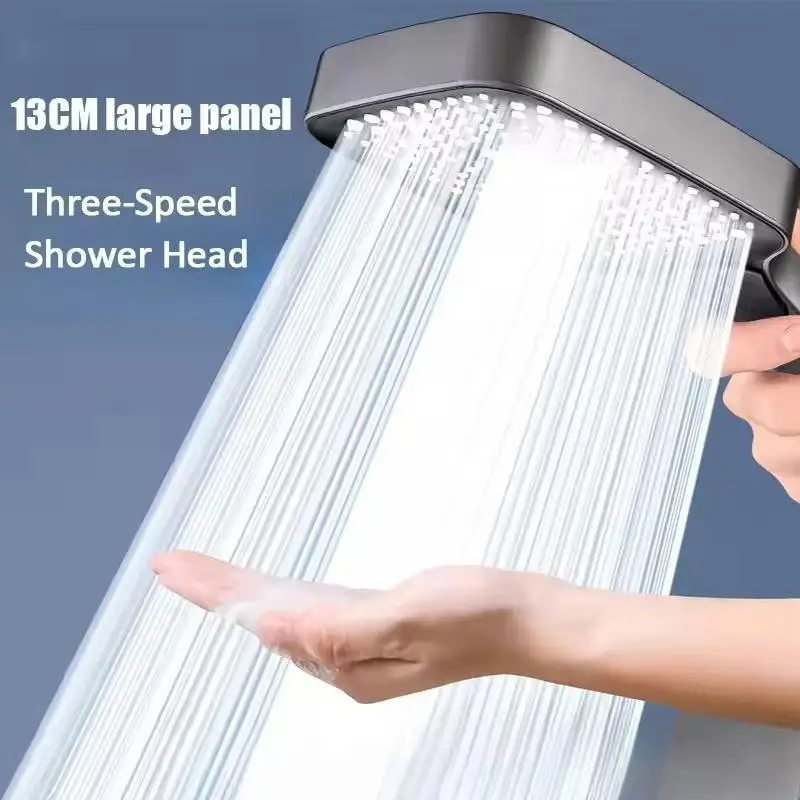 13cm Large Panel Nozzle 3 Modes Shower Shower Head High Pressure Water Massage Shower Head With Filter Element bathroom Sets