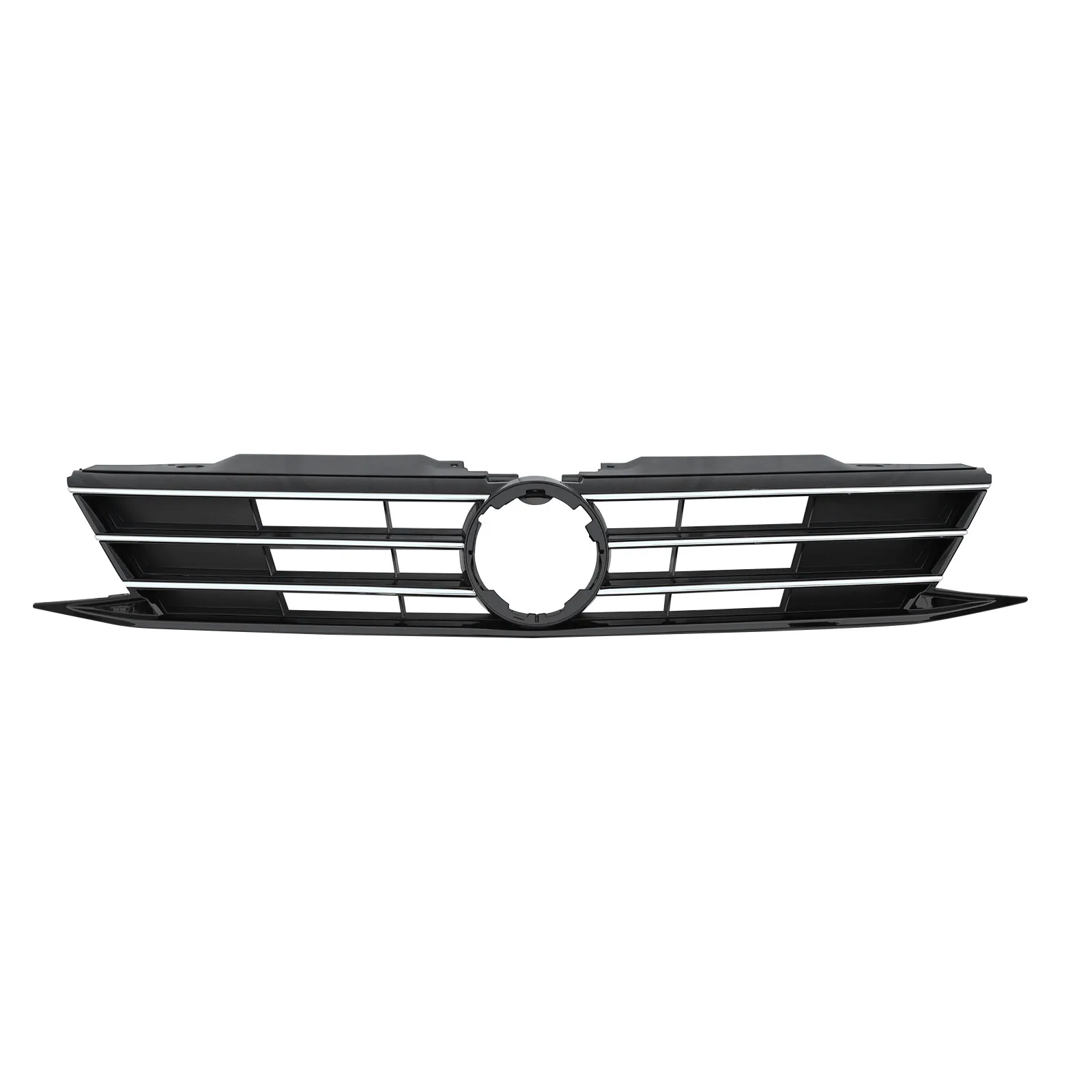 Front Upper Center Grille w/ Chrome Trim For Volkswagen VW Jetta MK6 2015-2018