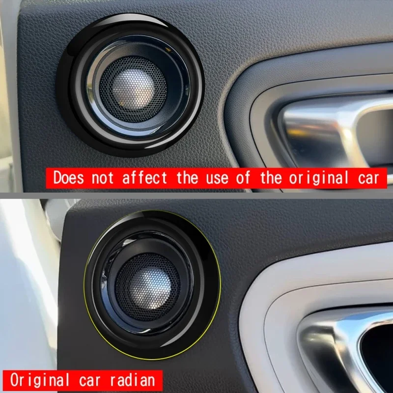 For Honda Vezel H-RV HRV 2025 2026 ABS black Interior Door Audio Speaker Loudspeaker Trim Rear Door upper Horn Cover Accessories 3