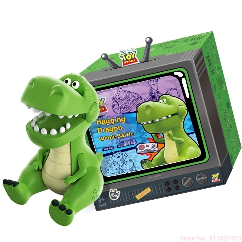 

Toy Story Rex Biting Finger Prank Toy Cute And Scary Stuffed Bear Action Figure Desk Decor for Kids Birthday And Halloween Gift