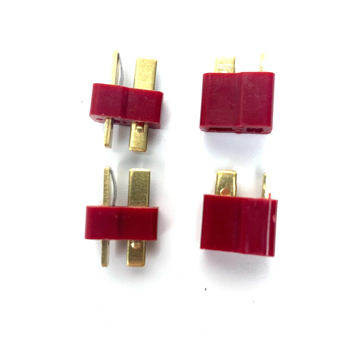 10Pairs 20PCS T Plug Male & Female Red Deans Connectors T-Type Metal For LiPo Batteries RC FPV Airplane Model