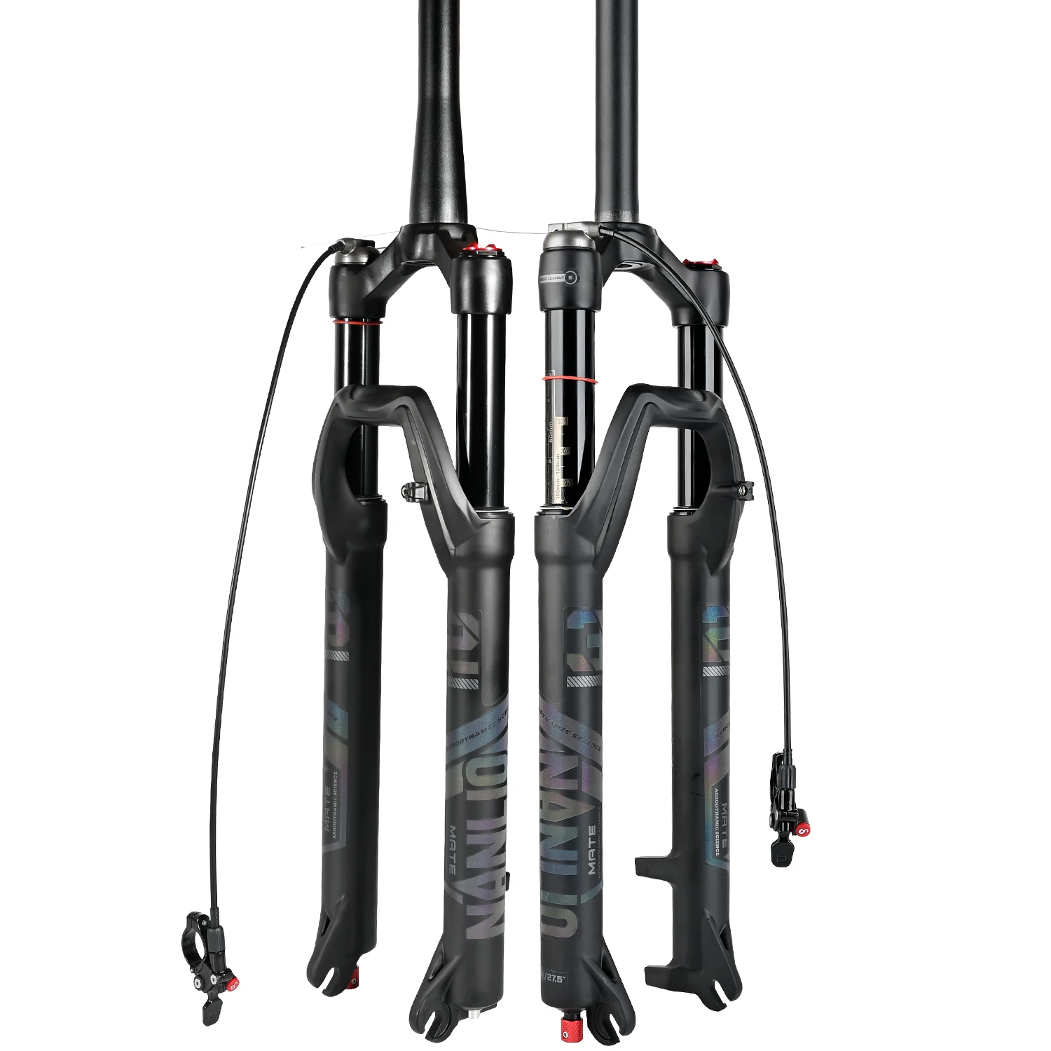 AliExpress NANLIO MTB Air Suspension Fork Rebound Adjustment 26/27.5/29Inch Mountain Bike Fork Straight/Tapered Tube 120 140mm Travel RL/LO