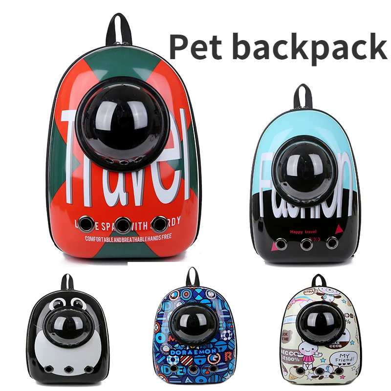 

New Transparent pet backpack portable outdoor cat carrier breathable bag for pets design puppy carrier cat supplies cat box