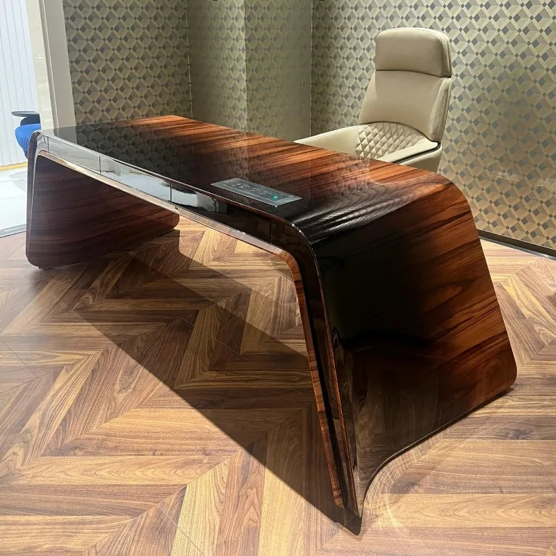 Solid wood lacquered desk, study desk, computer desk, office desk