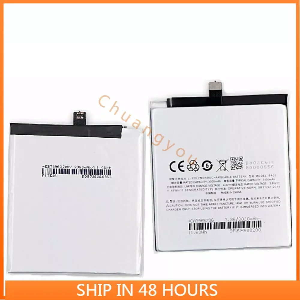 

3100mAh BA02 battery for Meizu Meilan M3E A680Q Smartphone batteries High quality Replacement Battery