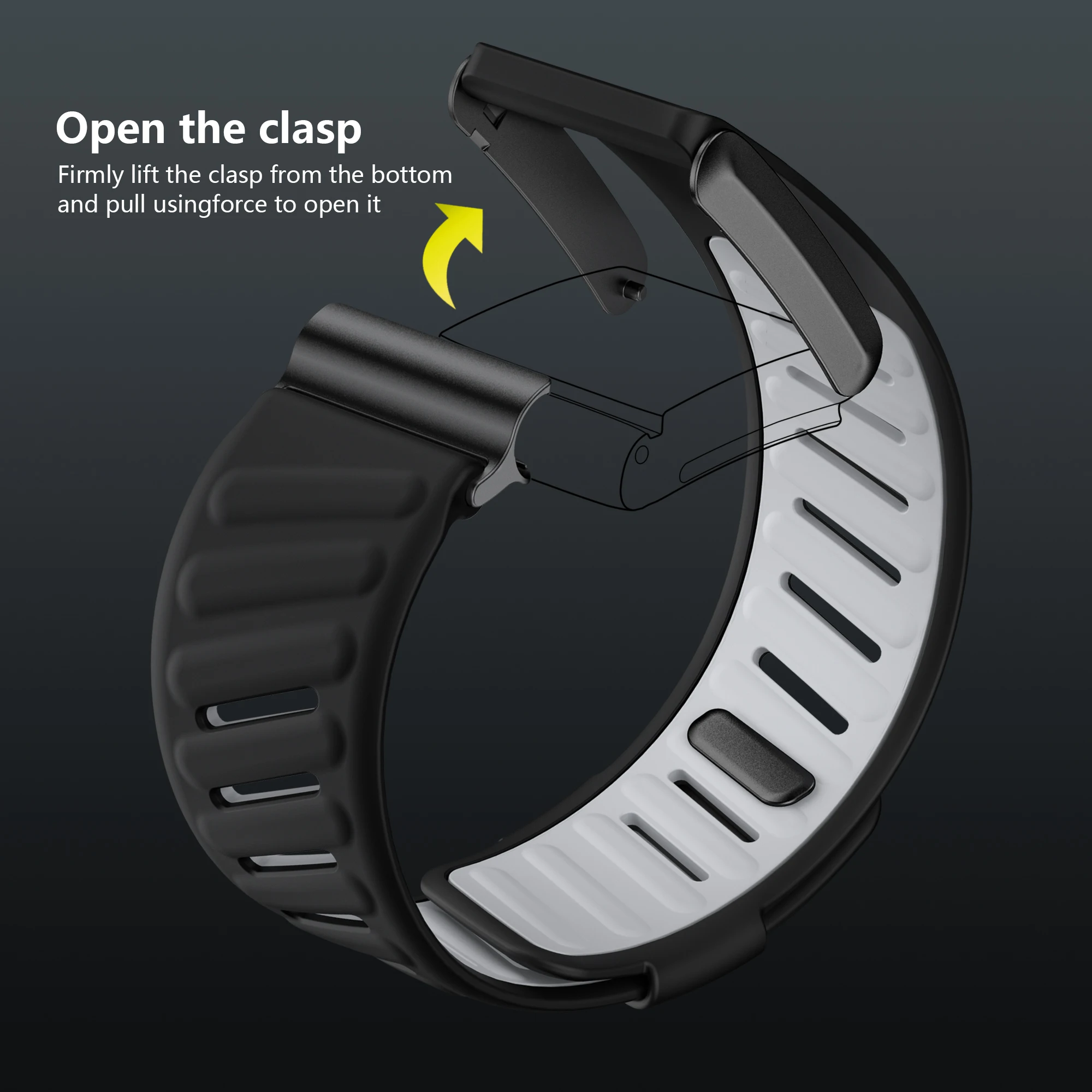 WHOOP SportFlex Wrist Band Soft-Touch Silicone Waterproof and Sweatproof Adjustable Strap , 4.0 Compatible image 3