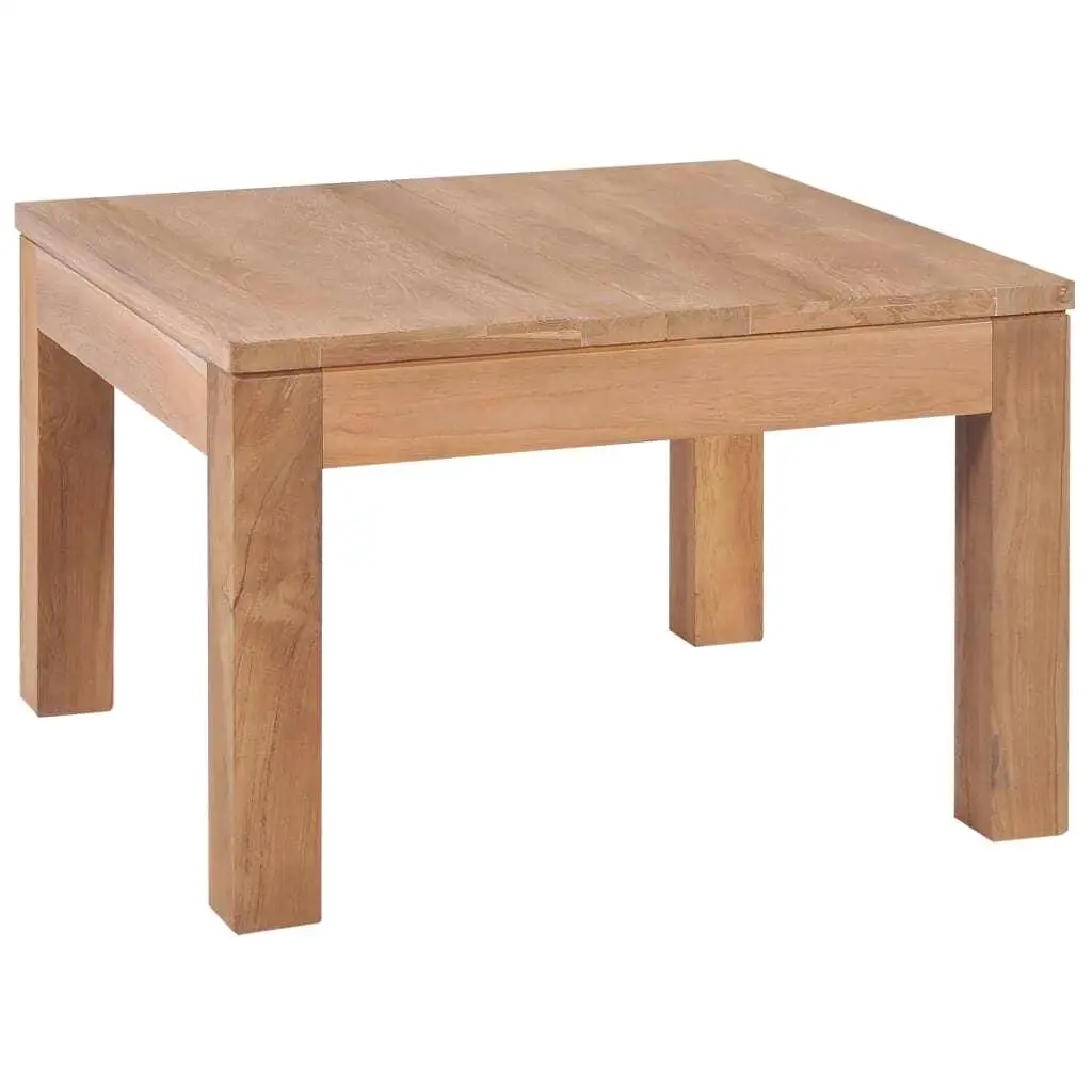 

Solid Teak Wood Coffee Table with Natural Finish - 23.6x23.6x15.7 Inches