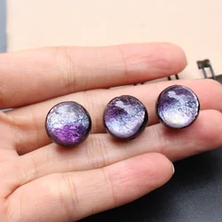 10pcs 8mm 10mm 12mm  14mm Lampwork Glass Beads Luminous Lampwork Beads Purple Color  for jewelry  Bracelet  Making DIY Craft