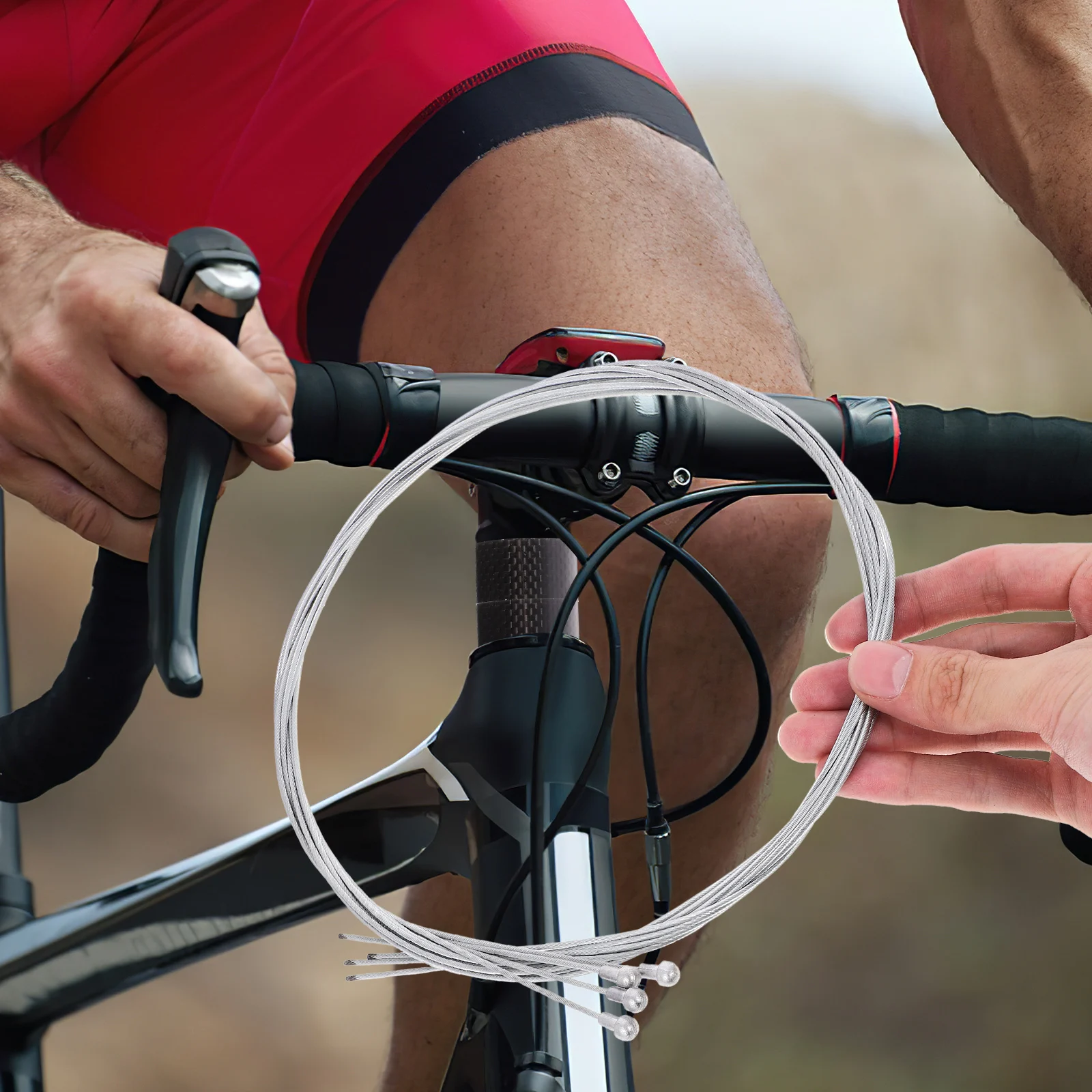 

1Set Professional Bike Brake Cable Kit Lightweight Durable Galvanized Wire Cycling Brake Lines for Road Mountain Folding Bikes