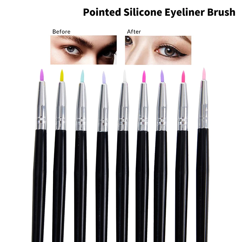 

1*Pointed Silicone Concealer Brush Super Fine Eyeliner Tool Tear Trough Acne Spots Brush Nail Painting Pen Multifunctional Brush