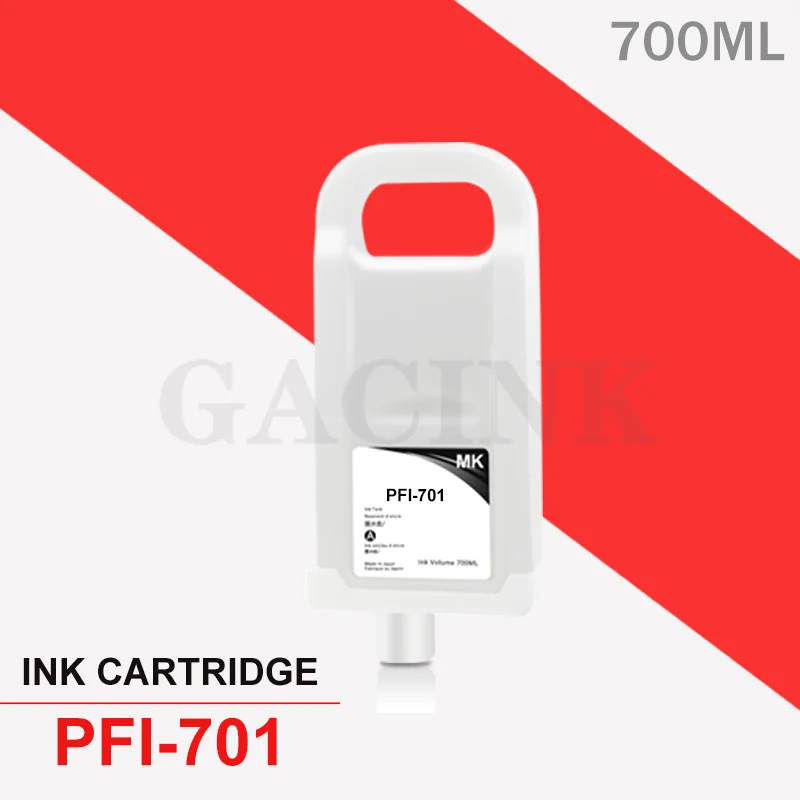 PFI-701 PFI 701 Refillable Ink Cartridge With Permanent Chip 700ML For Canon IPF8000 9000 8100 9100 8110 9110 Printer 12 Colors