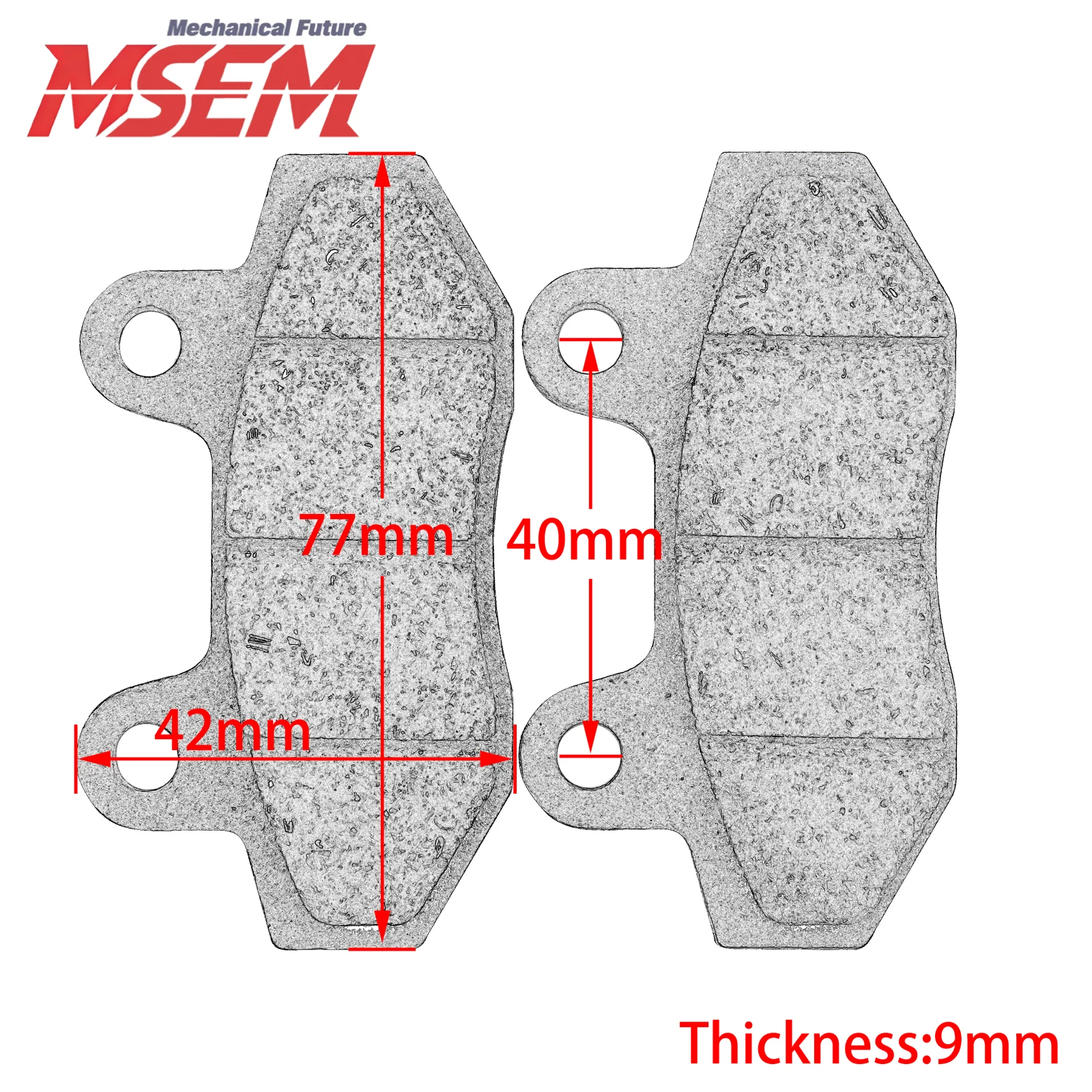 Motorcycle Front & Rear Brake Pads For GY6 Scooter Moped ATV 50cc 70cc-150cc 160cc 170cc 180cc To 200cc 250cc Pit Dirt Bike