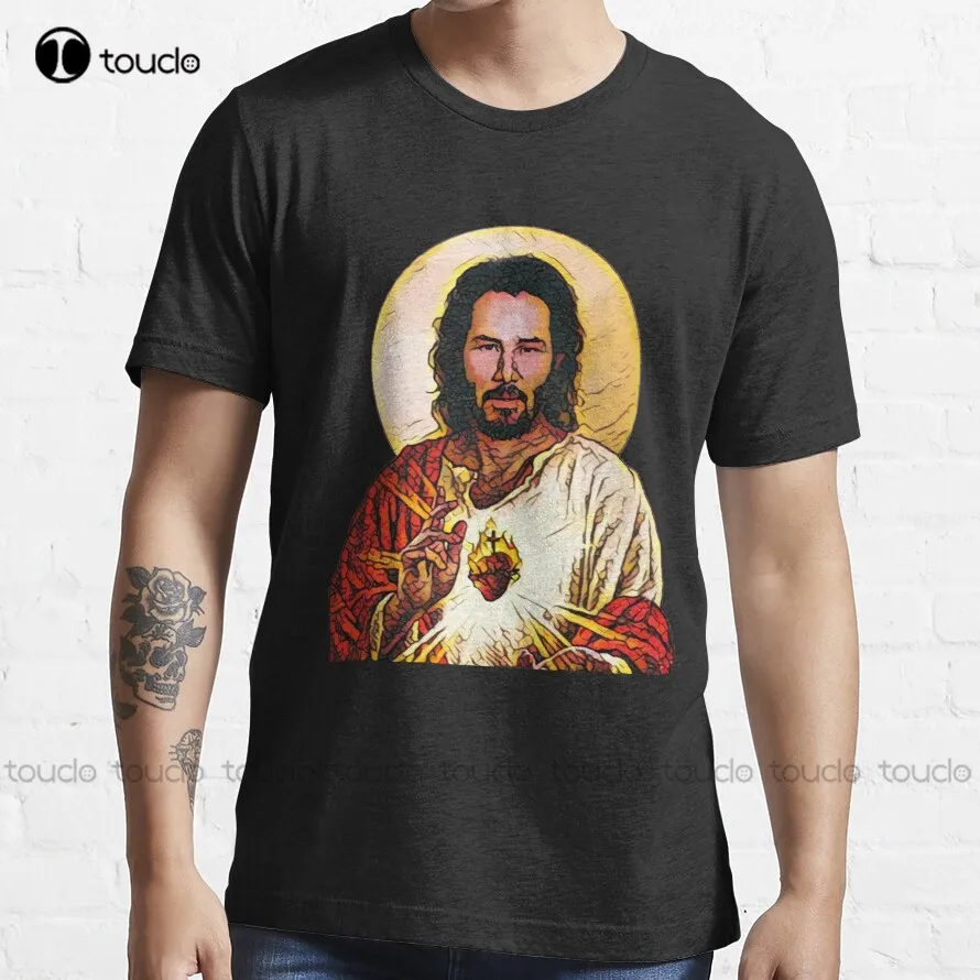 Holy Keanu - T-Shirts Gadgets & Face Masks Keanu Reeves Keanu Reeves Breathtaking Jesus Holy Jesus T-Shirt Shirts Women Dressy