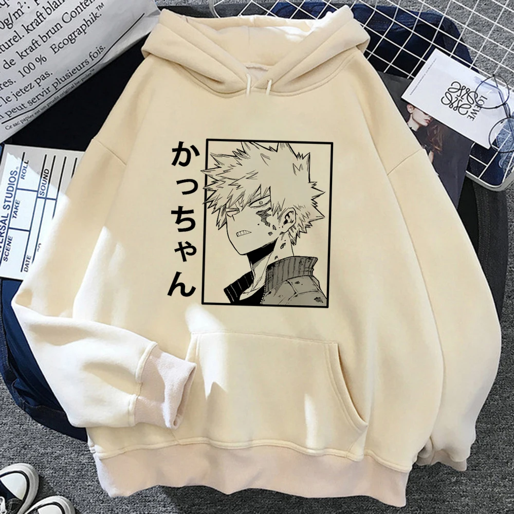 Bakugo hoodies women vintage Winter Street trend anime simple sports style clothing sweater female Kawaii Hood Korean Couple