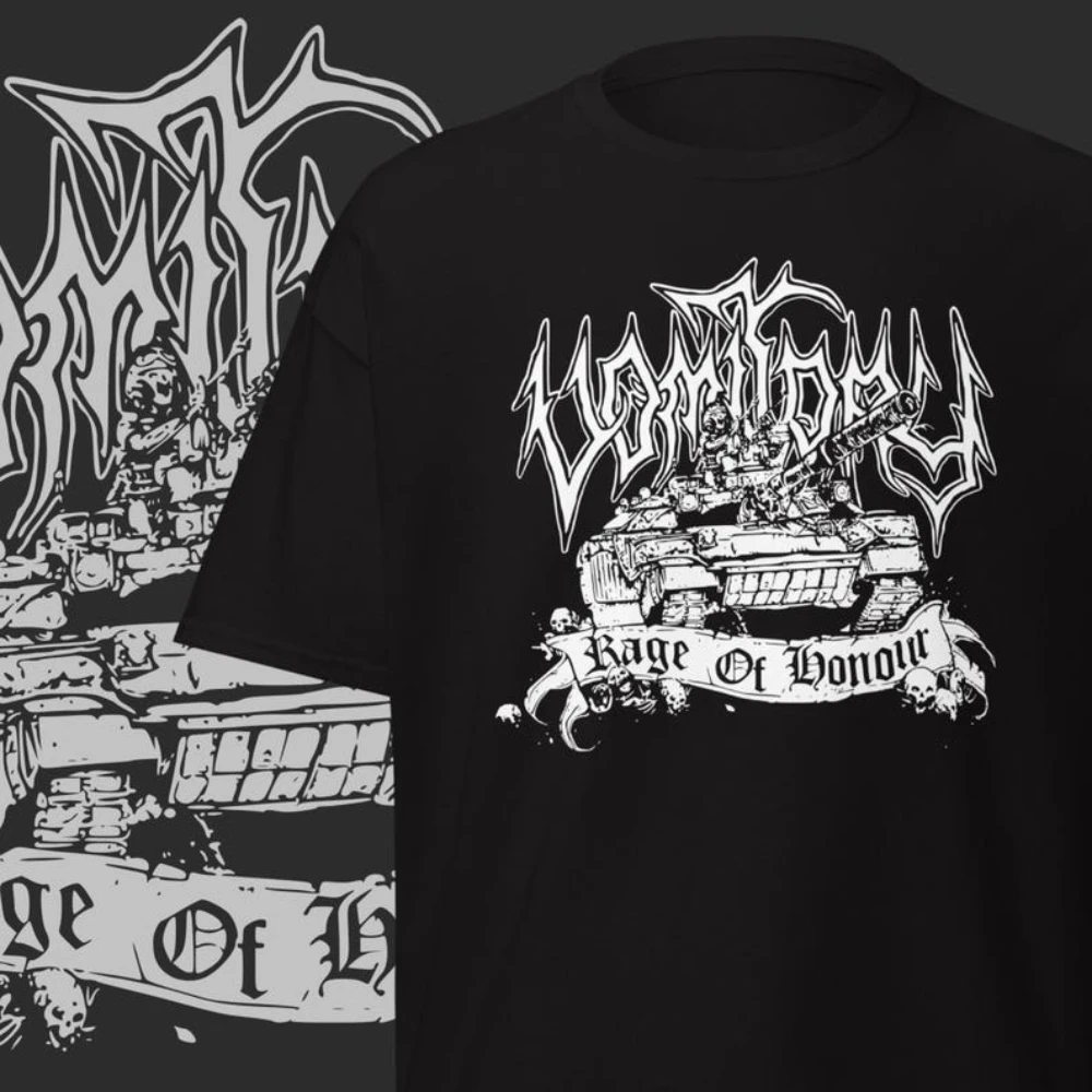 Vomitory Vintage T-Shirt Old School Heavy Metal Kleidung Damen Herren Lässige Baumwolle Bedruckte T-Shirts Erwachsene Streetwear Ropa Hombre