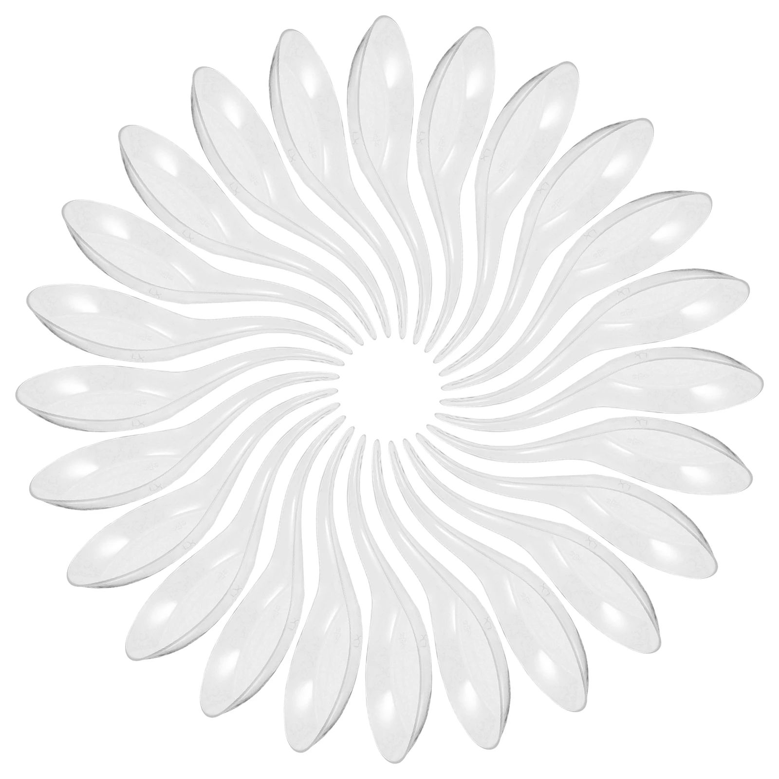 

Appetizer Spoon Clear Serving Utensils Dessert Transparent Chinese Spoons Soup