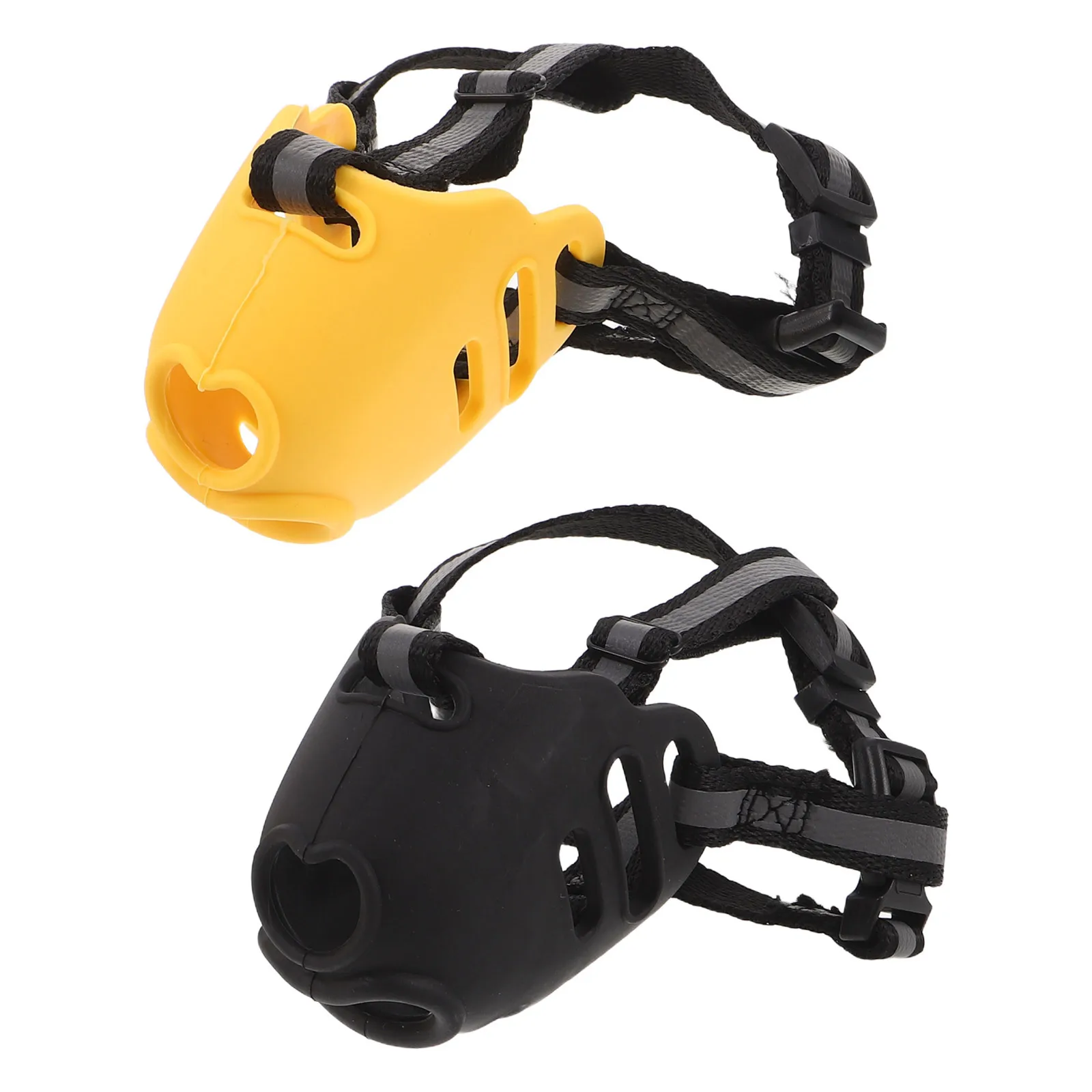 

2pcs Pet Muzzle For Dogs Small To Large Breathable Mesh Anti-Biting Chewing Licking Prevention Adjustable Snout Guard Dog Muzzle