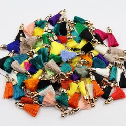 10 pz/lote multicolore poliestere cotone nappe accessori gioielli bracciali fai da te collana orecchini materiali gioielli donna