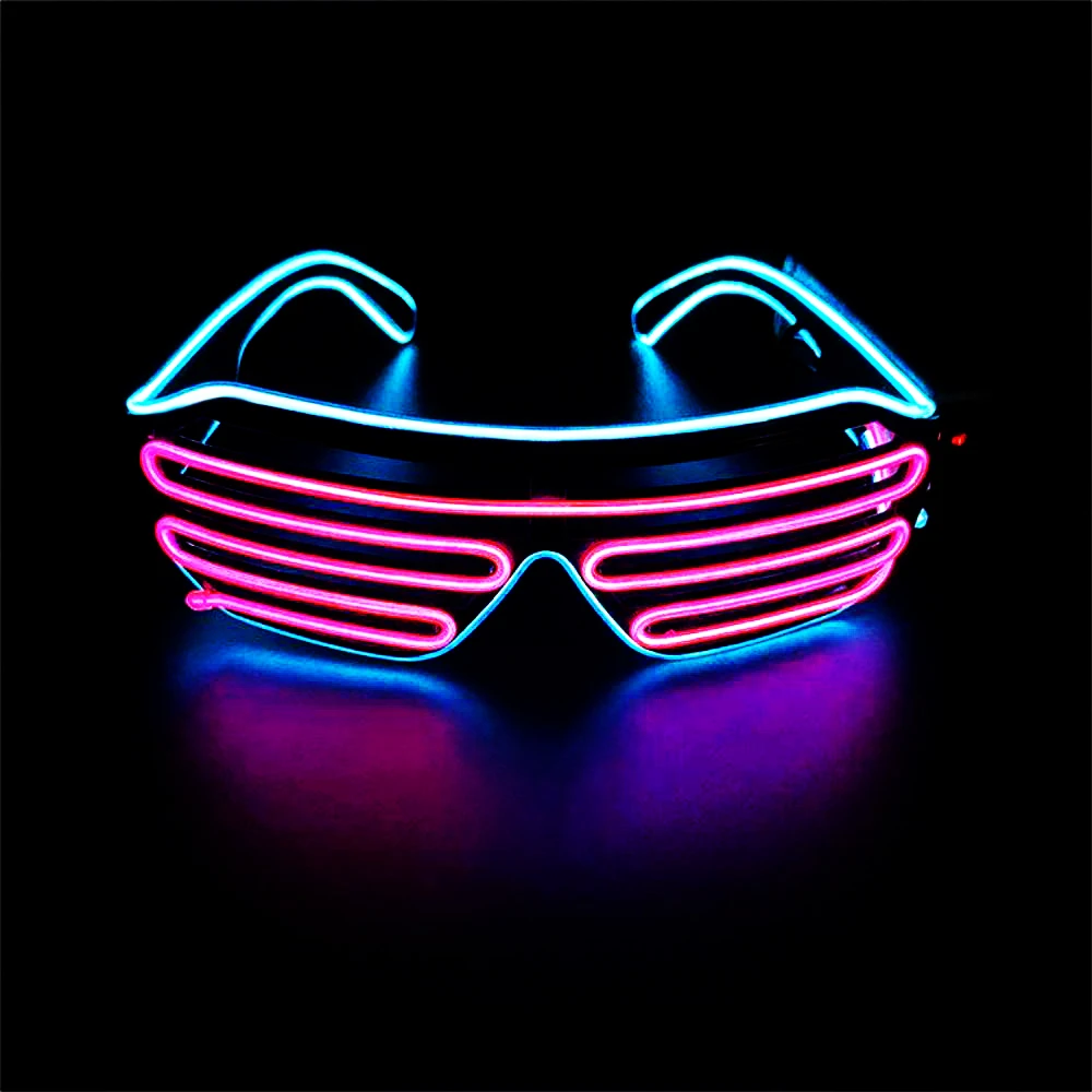 Glowing Glasses LED Luminous Gafas Neon Christmas Glow Sunglasses Flashing Light Glasses for Party Supplies Prop Costumes New