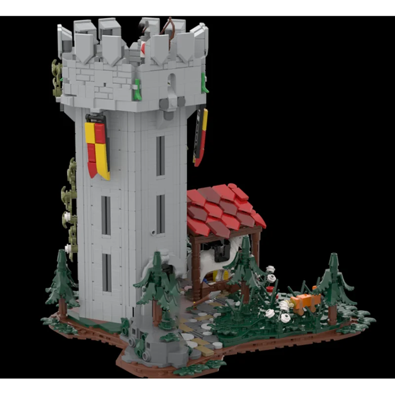 Medieval Castle Model Moc Building Bricks Modular The Lone Tower Technology Blocks Christmas DIY Toy Fortress Construction Gifts