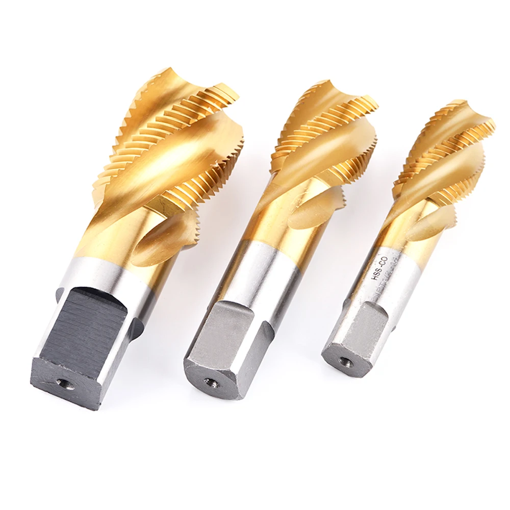 TIN HSS-CO Tapered Pipe thread Tap NPT G 1/8 1/4 3/8 3/4 1/2 american HSSE Pipe screw Thread Spiral Flute taps G1/4 NPT1/4 G1-11