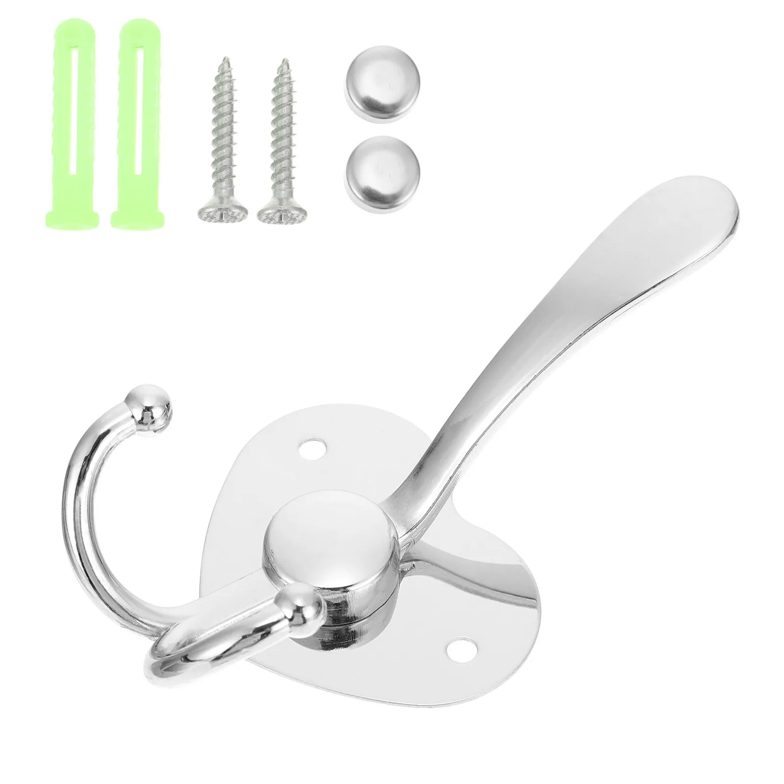 Non-Punch Wall Mounted Coat Hook Creative Triple Hook Metal Clothes Holder Hat Coat Rack for Home Office Entryway