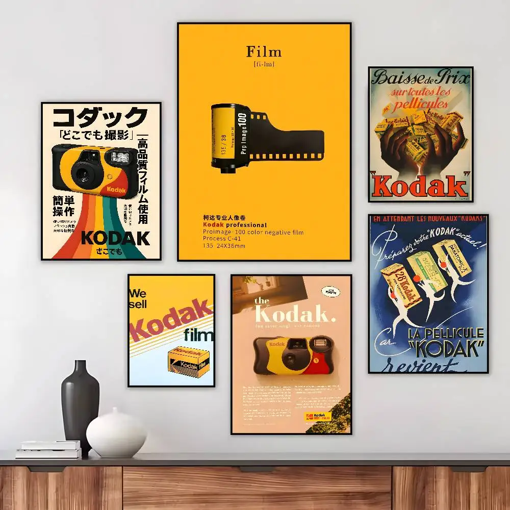 Retro Fashion K-KodakS Poster Art canvas HD aesthetic Printing Paper Wall Art for Living Room Bar fashion Home Decor