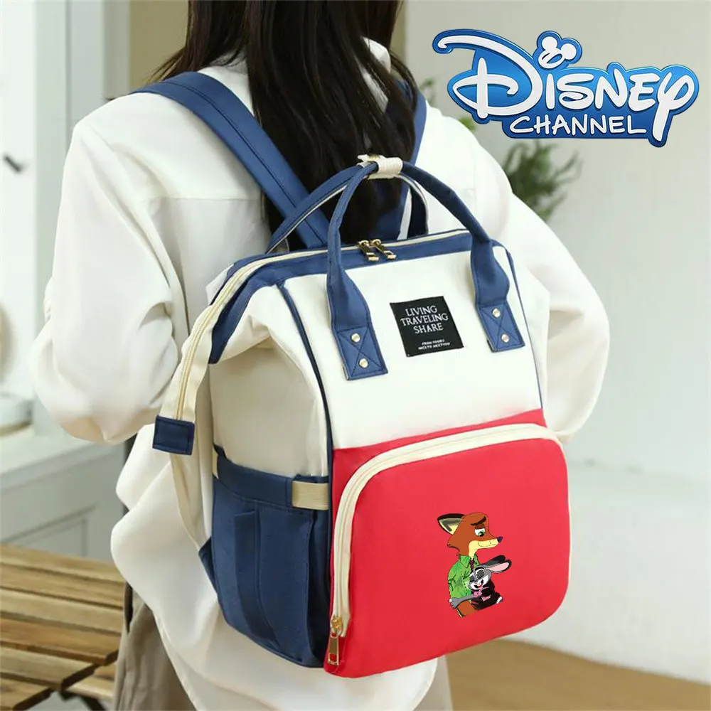 

Disney Zootopia Large Nylon Mommy Backpack, Holds Laptop and Baby Essentials, Perfect Work and Mom Bag
