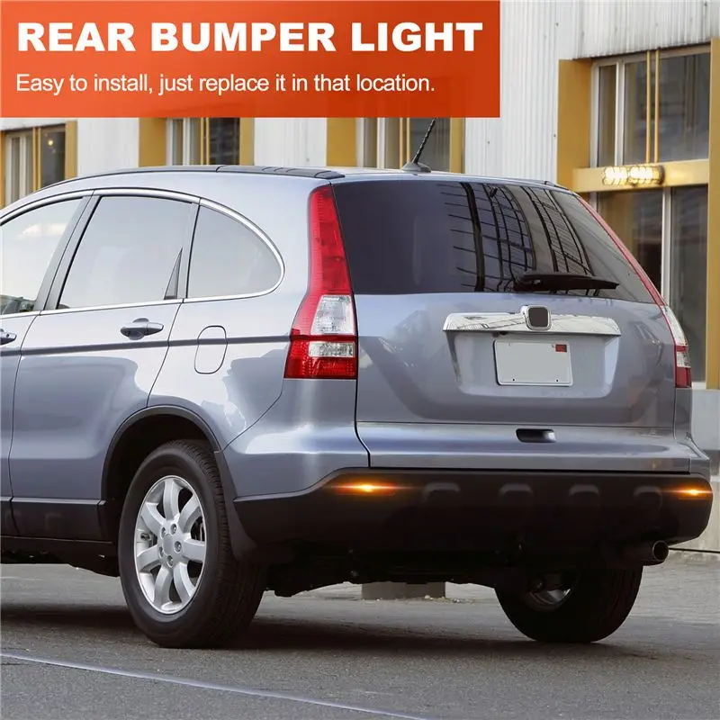 M93K-2PCS For Honda CRV CR-V 2007 2008 2009 Multi-Function LED Rear Bumper Light Rear Fog Lamp Auto Bulb Brake Light Reflector