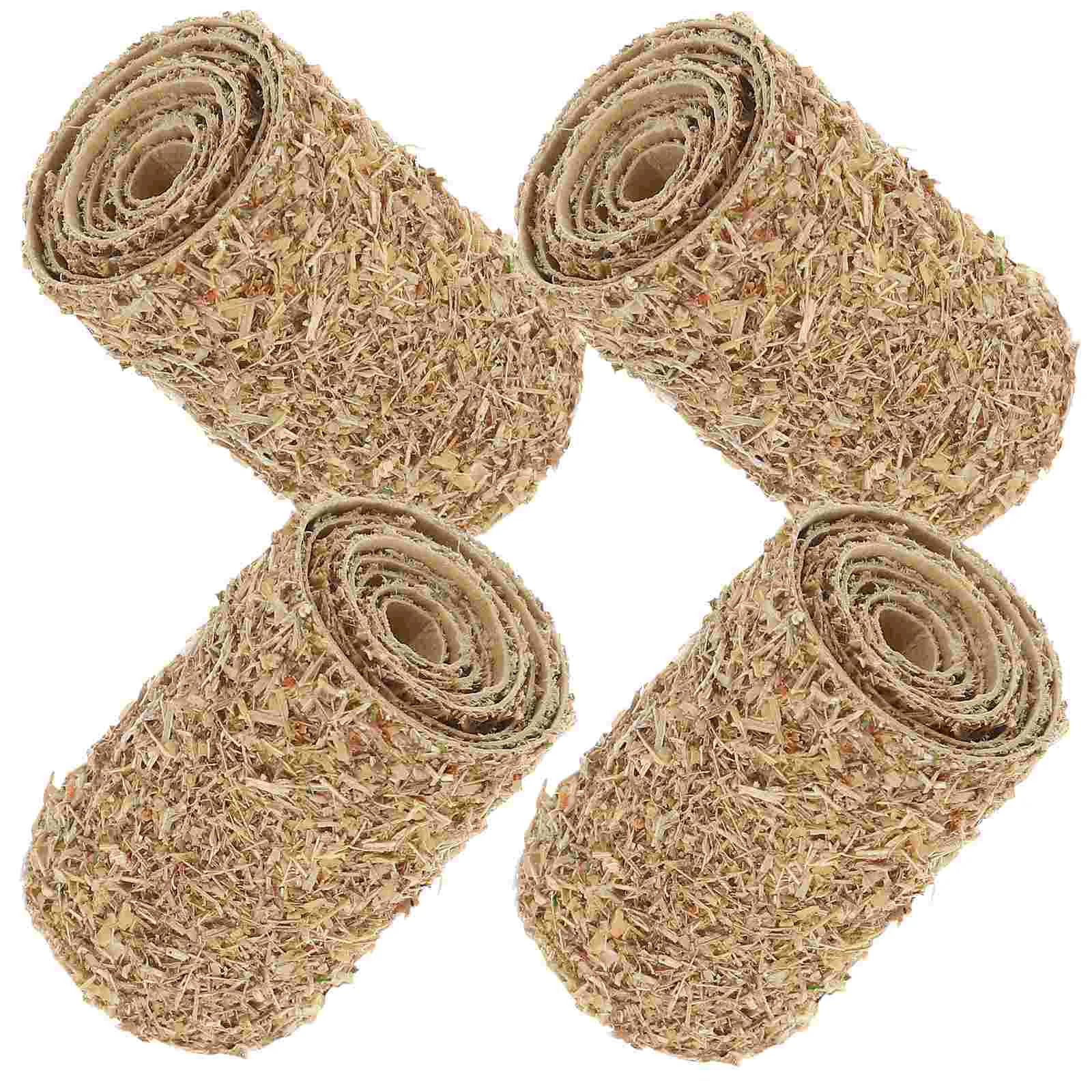 

4 Pcs Haystack Model Small Straw Decoration for Farm Scene Crafts Faux Bales Tiny Decorations Miniature Accessories Fall