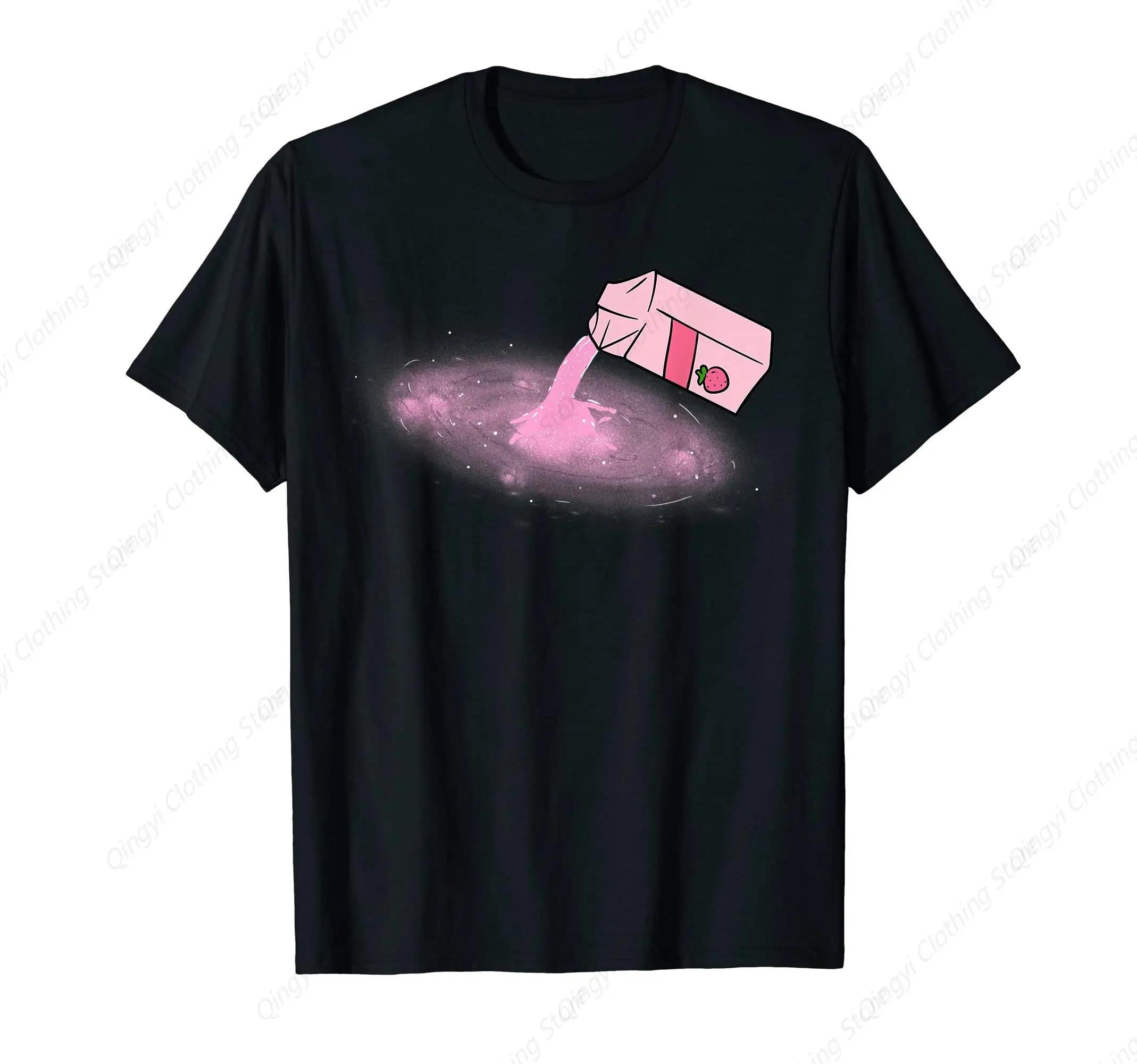 Strawberry Milk Pink Aesthetic Milky Space Way T-Shirt