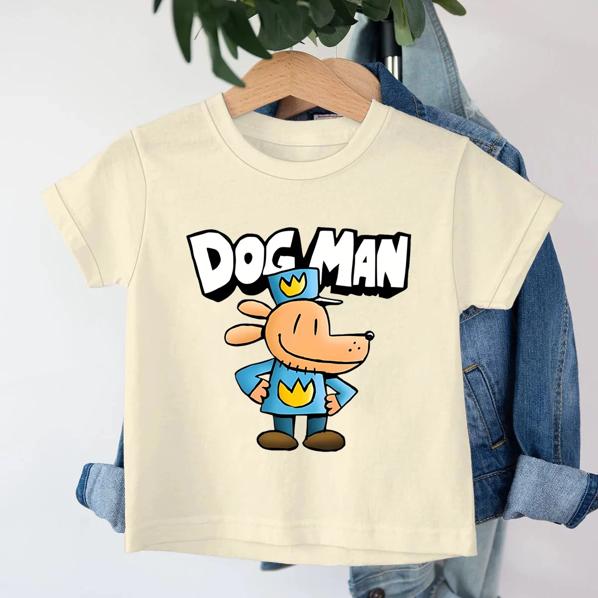 

Dogman Cartoon Printed T-Shirt Boys Girls Summer Short Sleeve Tshirt Fashion Crew Neck Tee Tops DOG MAN Kids Casual T-shirt Gift