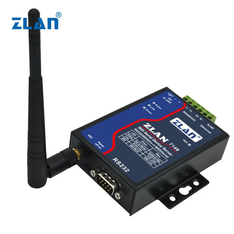 Zlan7146 modbus gateway mqtt industrial rs232/485/422 zu wifi konverter