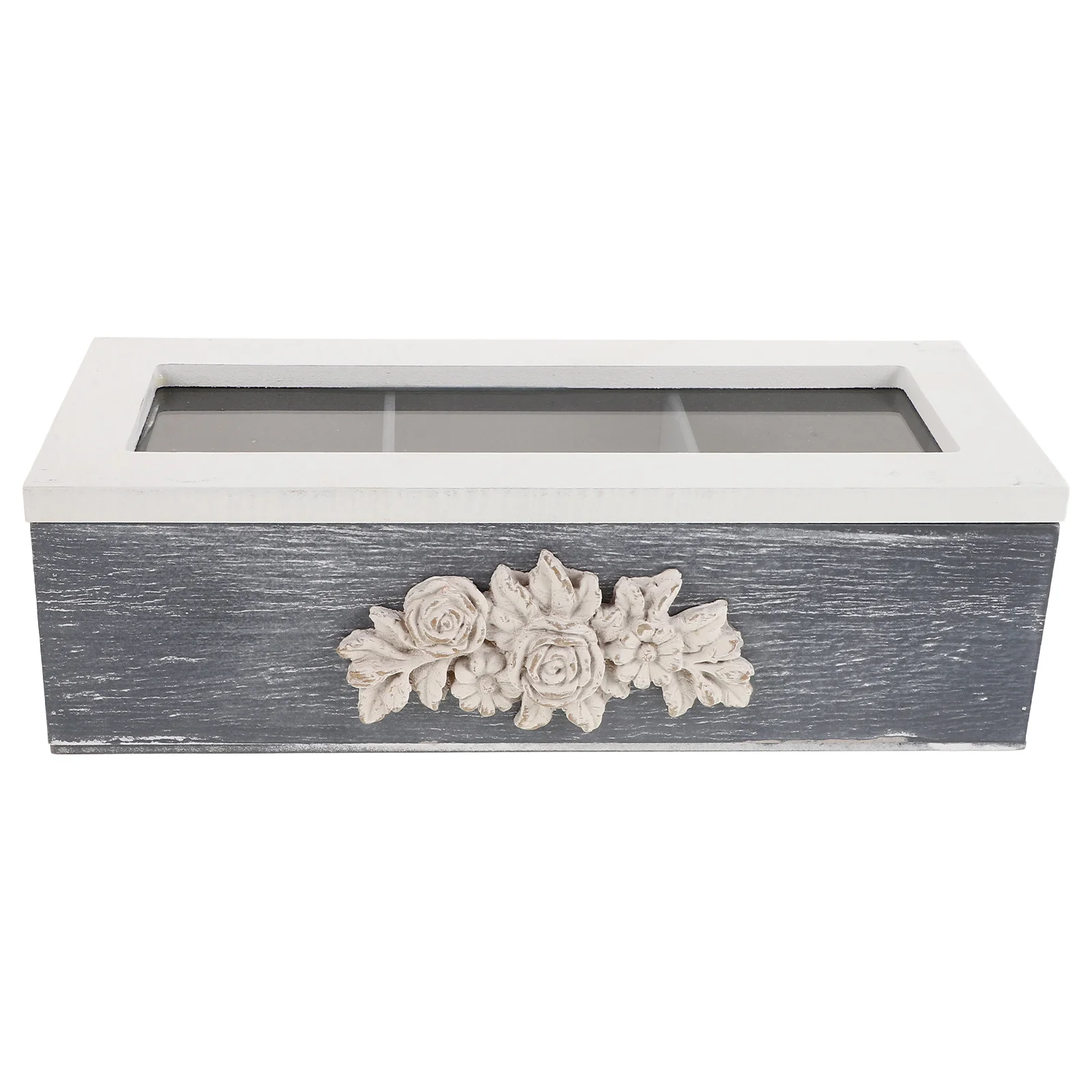 3 فتحات صندوق مجوهرات خشبي منظم تخزين سعة كبيرة للقلائد والخواتم والأقراط والحلي تذكارات درج غطاء شفاف