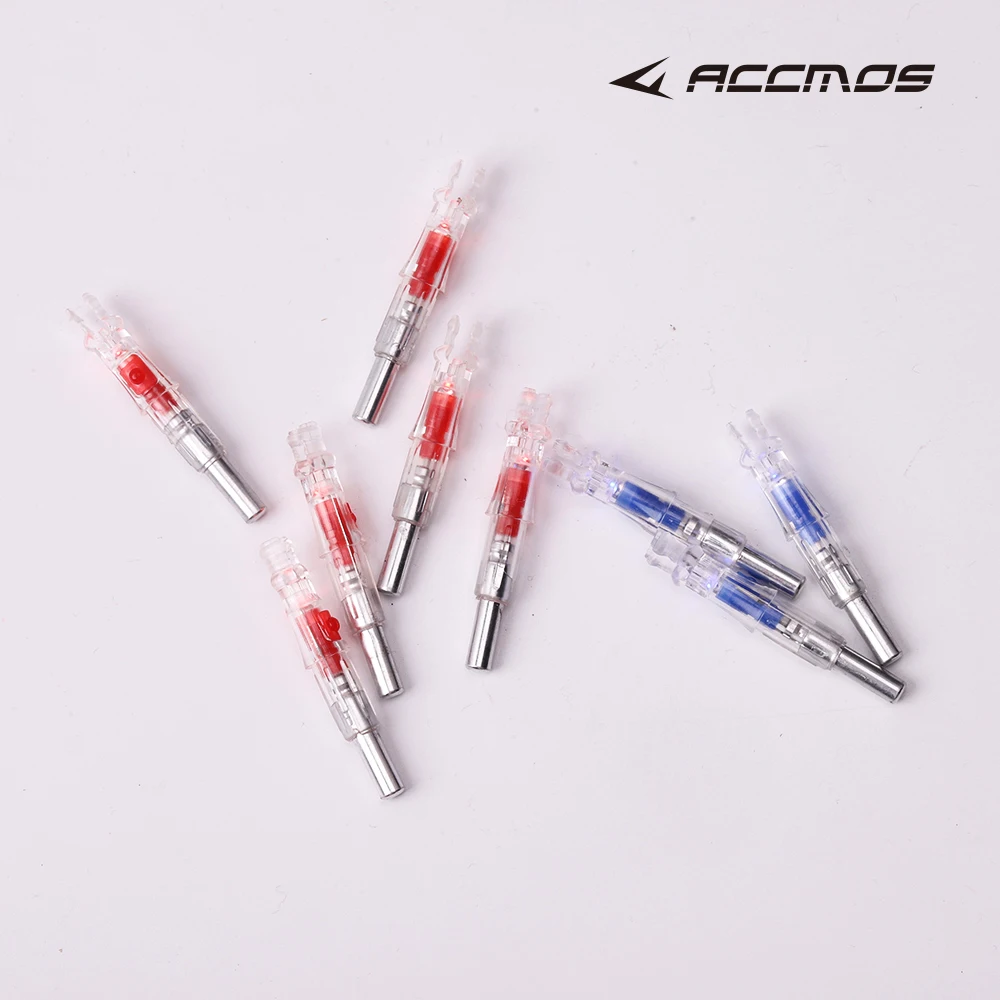 ID6.2mm Led السهم الذيل ثنائي الغرض الصلب الكرة القوس مجمع القوس مضيئة السهم Nocks اكسسوارات الرماية اطلاق النار