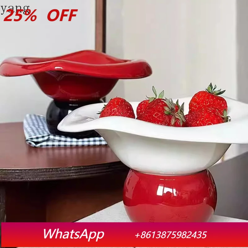 

Lmm fruit plate high value ceramic fruit plate light luxury high-grade ceramic