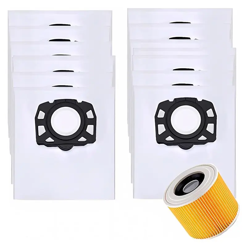 AFOURT-Vacuum Cleaner Bags Filter For Karcher KFI 357,WD2 Plus,WD3, KWD 1-3, Vacuum Cleaner Replacement Parts 2.863-314.0
