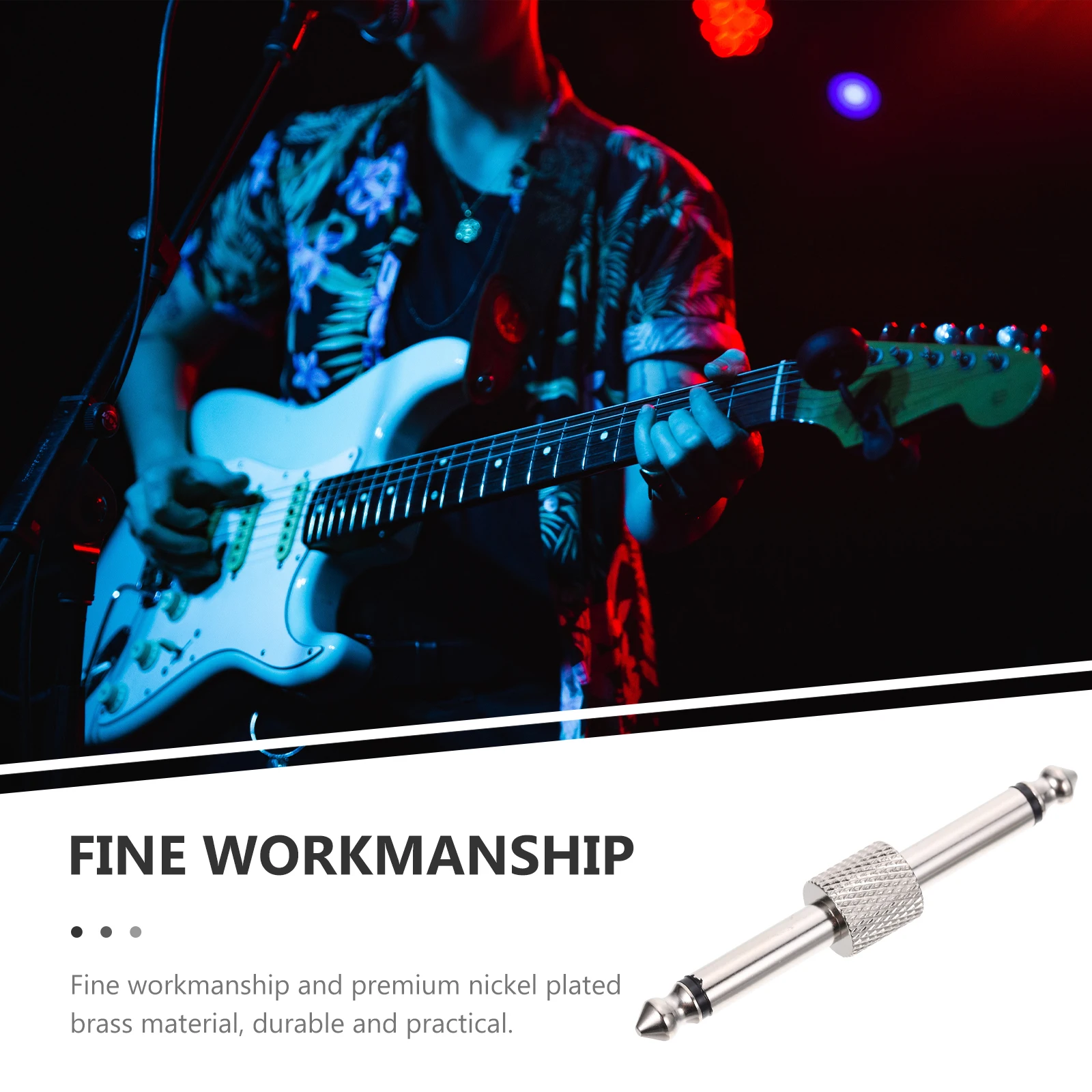 

3 Pcs Audio Connector Guitar Pedal Connectors Adapter Effect Pedals Coupler Attachment Nickel-plated Copper Cables