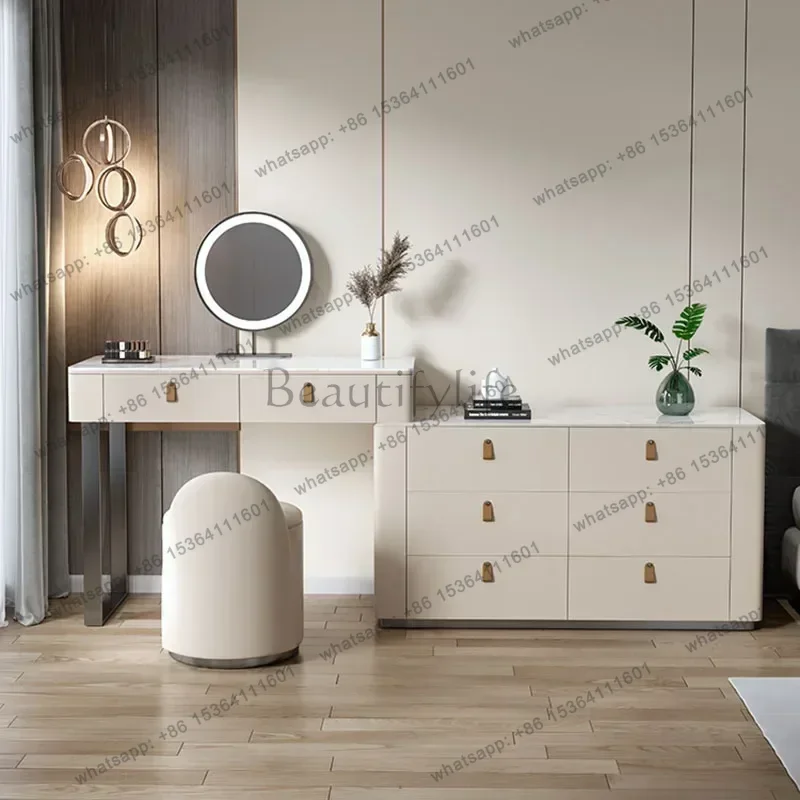 LJY Luxury Minimalist Vanity Table Storage Organizer Drawers Dresser Salon Luxury Europa Jewelry Mesa De Maquillaje Salon Furnit
