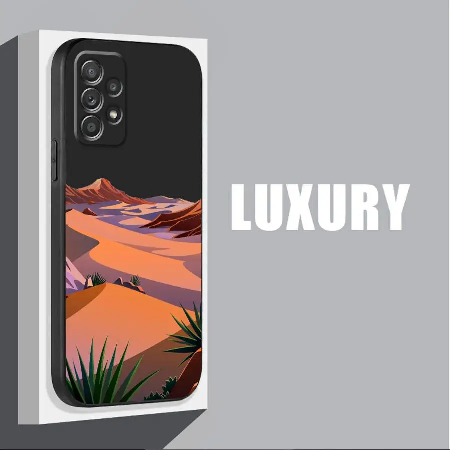 Art Hand Painted Pattern Mountain Scenery Phone Case for Samsung Galaxy A23 A11 A21s A33 A72 A52 A12 A14 A13 A73 A22 A54 A32 A24