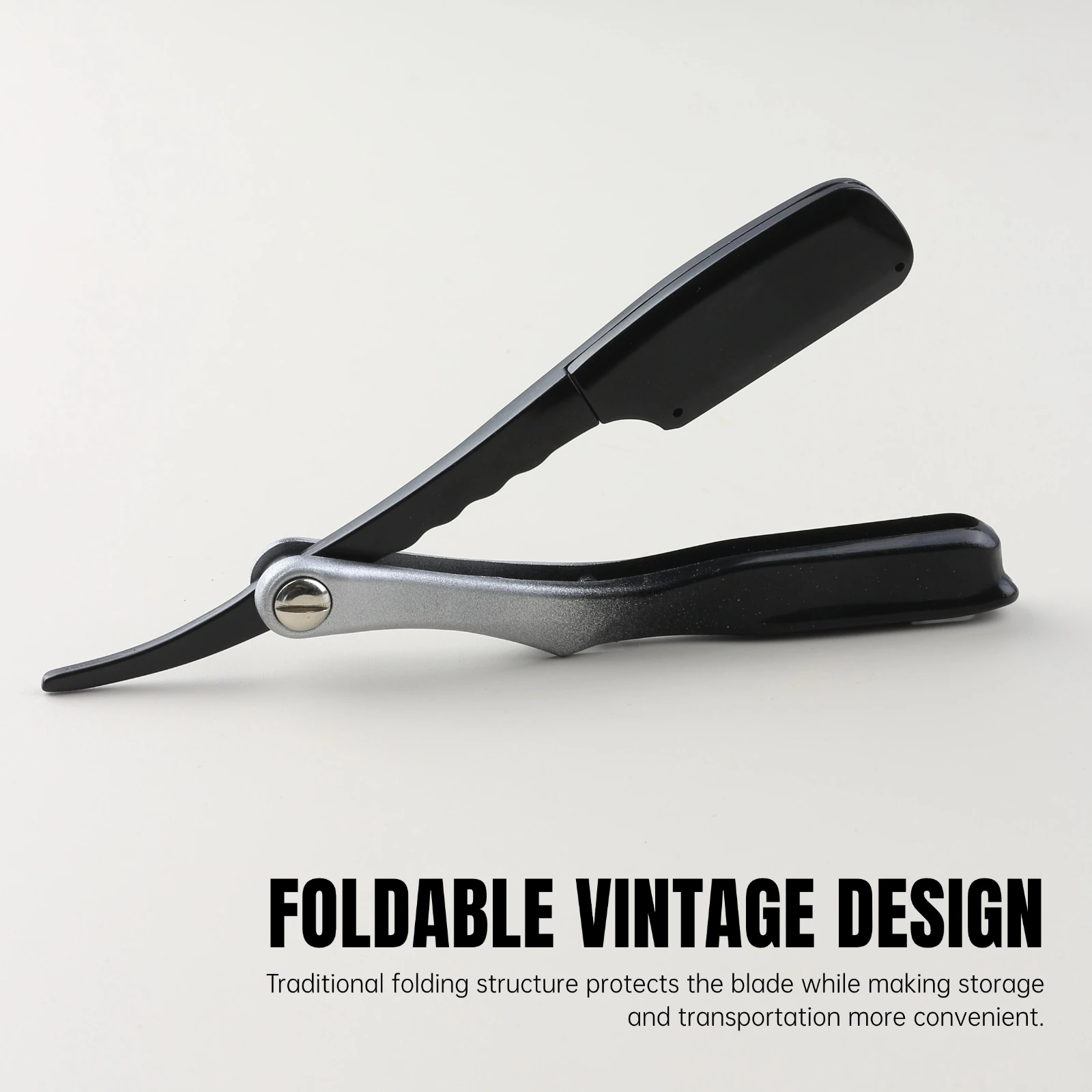 Gradient-Griff Klappbarer Manueller Rasierer mit Magnetischer Klingensicherung für Männer Gesichts- und Bartschneiden Friseur-Styling-Rasierer Pflegewerkzeug – Detail 11
