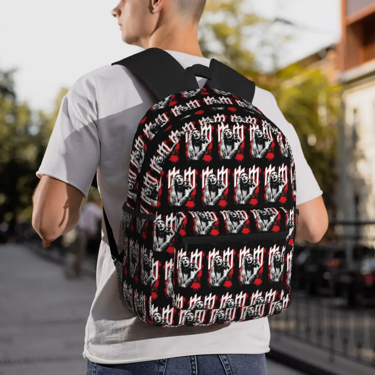 

Marilyn Manson Bloody Pervert Backpack Daypack Large Capacity Boys Girls BookBag School Bag Shoulder Bags for Men Women