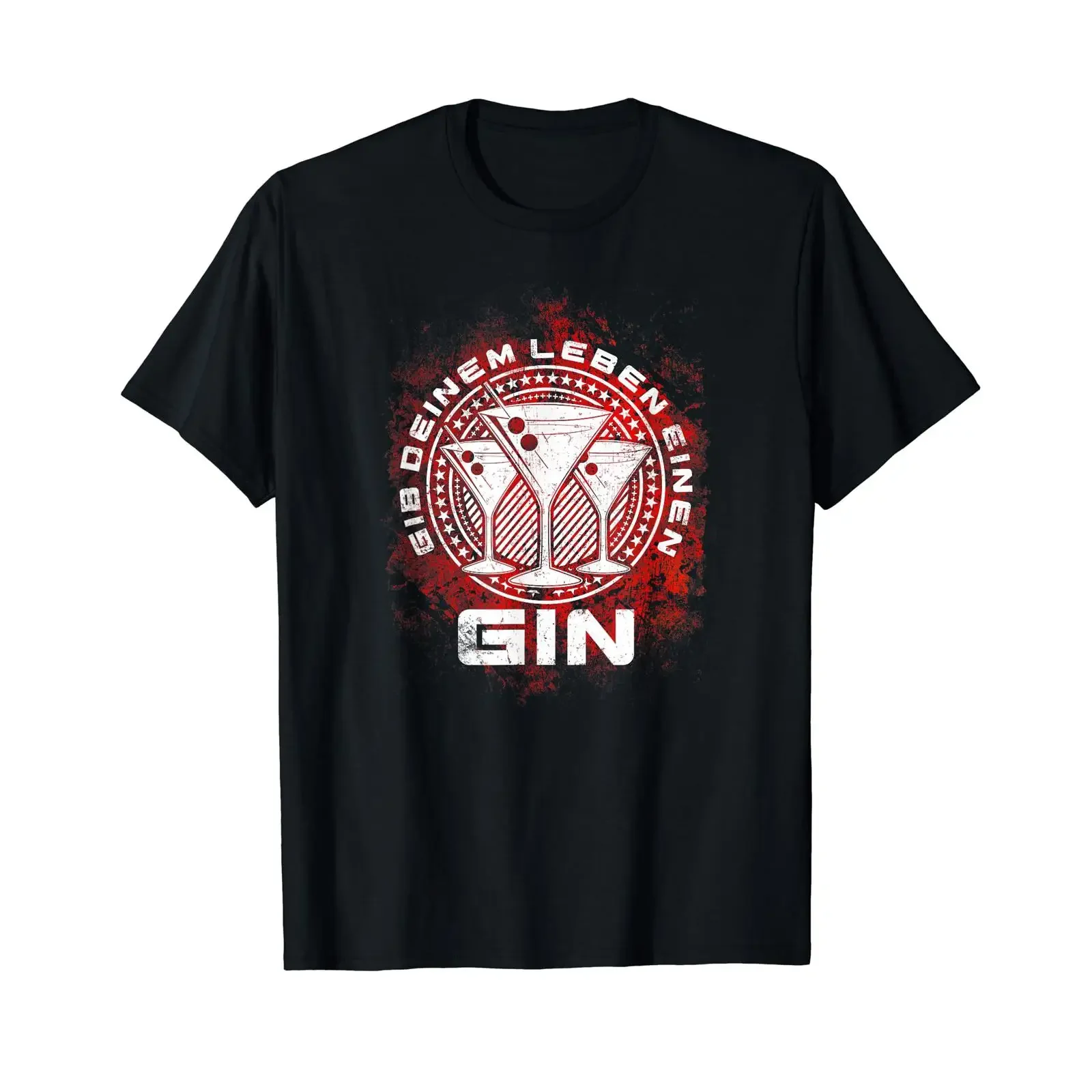 Gib dein Leben einen GIN Funny Drinker Saying T Shirt vintage Washed streetwear fashion designer clothes Slightly Versatile