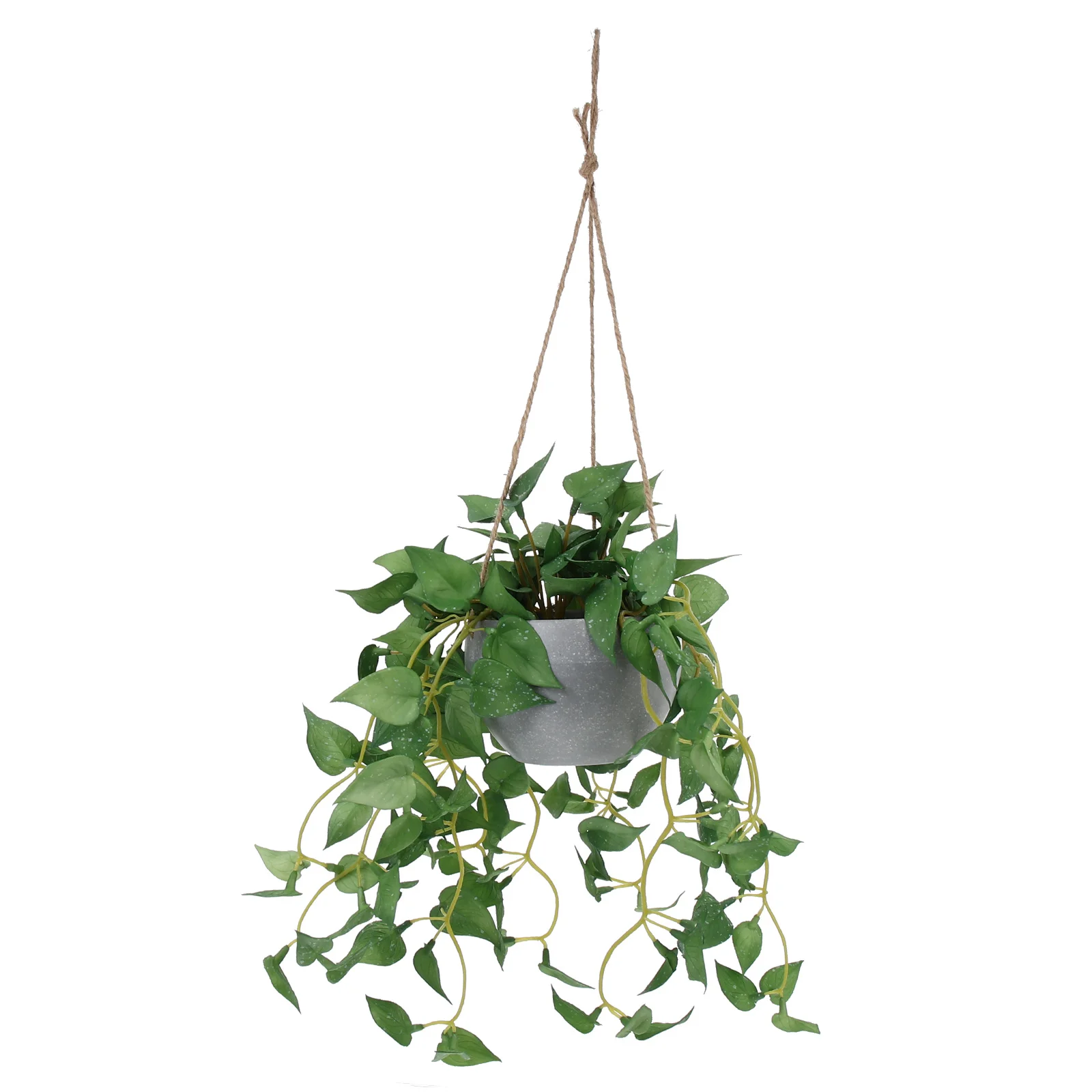 

Simulated Green Pothos Plant In Pot Lifelike Rattan Hanging Decor For Home Office Wall Mounted Outdoor Indoor Room Fence Garden