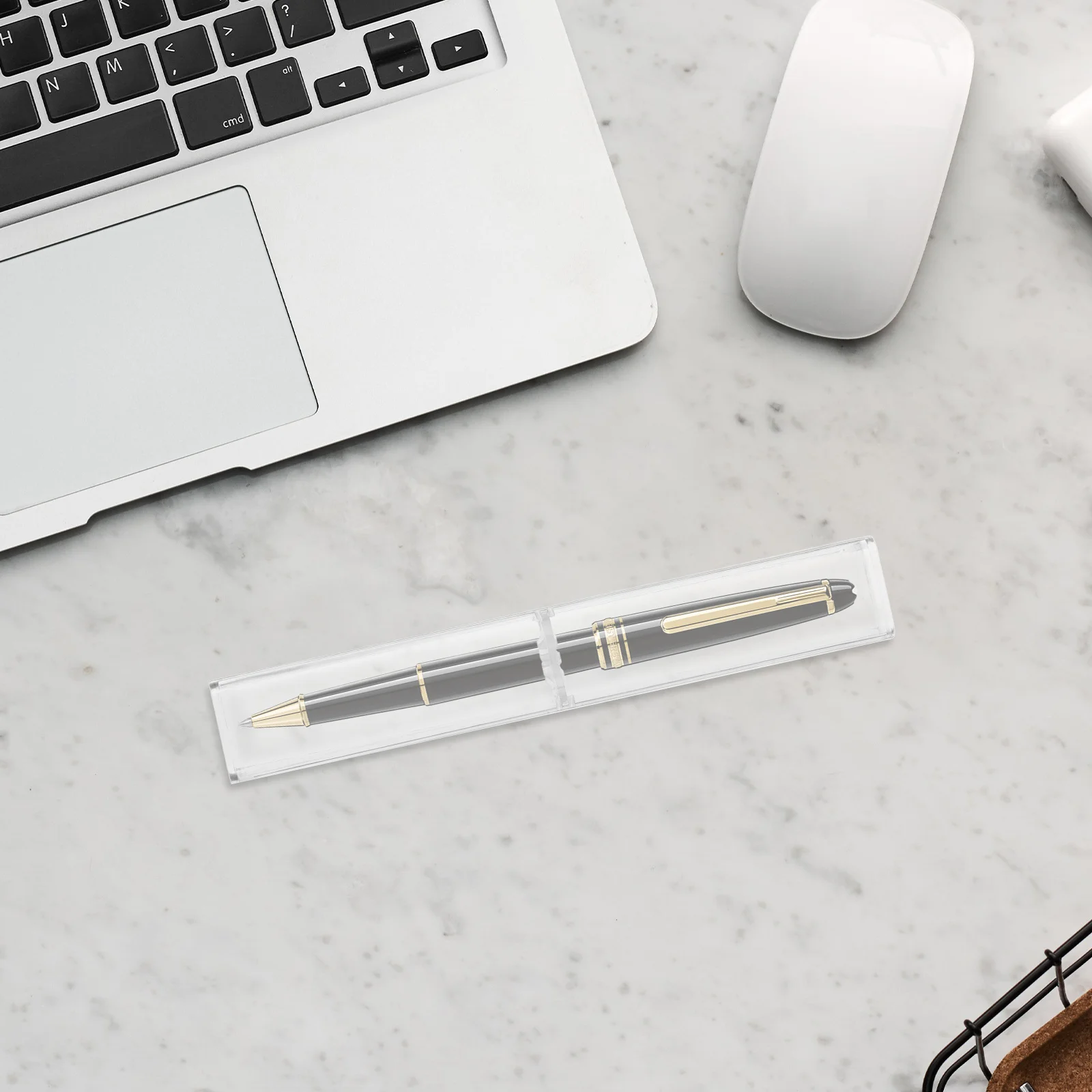 

10Pcs Clear Pen Cases Transparent Plastic Pencil Boxes Square Containers Organizer Gift Boxes for Ballpoint Ink Pens School