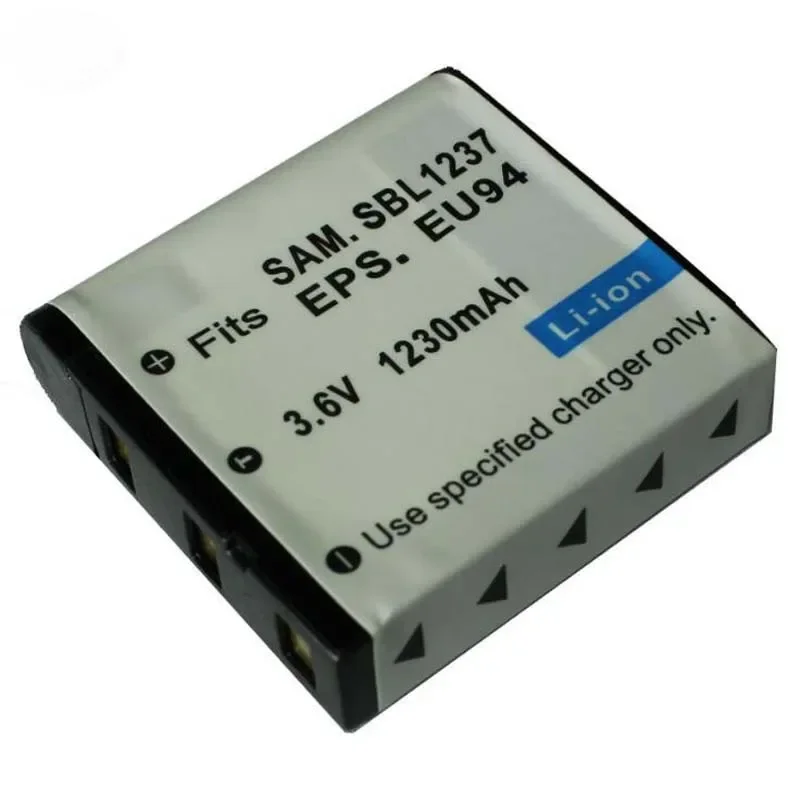 1230mAh SLB-1237 SLB1237 EPS. EU94 Digital Camera Battery + AC Charger For Samsung Digimax L55 L55W L85 Epson L500V Sigma DP1