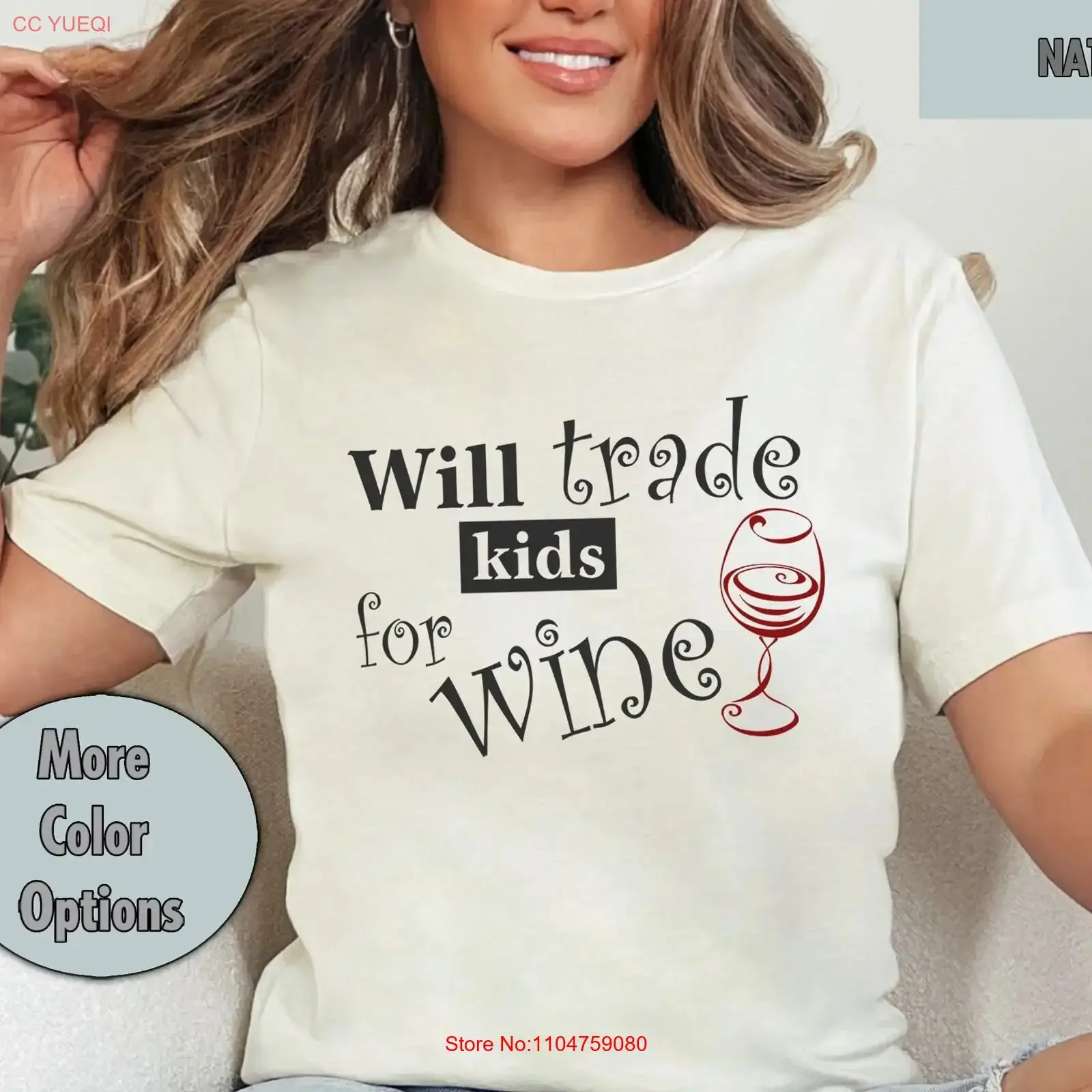 Will Trade Kids for Wine T Shirt Funny Sister Cute Holiday kid children child green merlot Irish St Patty's Patricks vintage